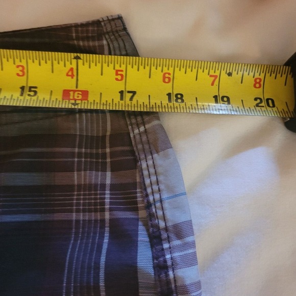 Nike 6.0 Men's Plaid Cargo Pockets Board Shorts Swim Trunks Size 33 Surf Beach - Picture 9 of 10